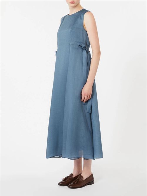 Abito lungo smanicato in ramiè con coulisse S' MAX MARA | 2619221113600016
